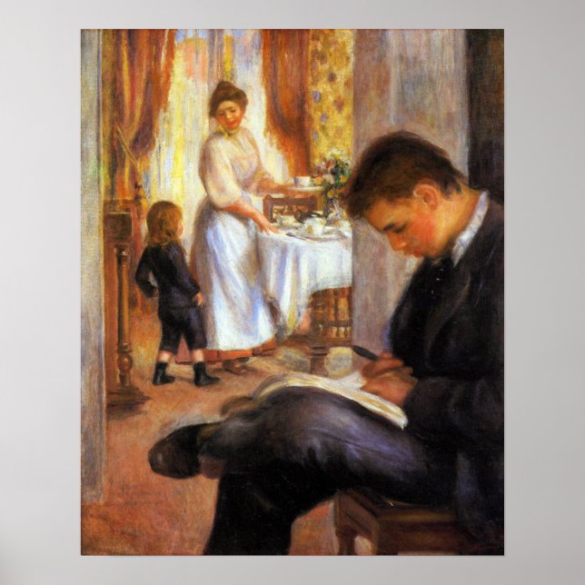 Pierre Renoir - Breakfast vid Berneval Poster (Framsidan)