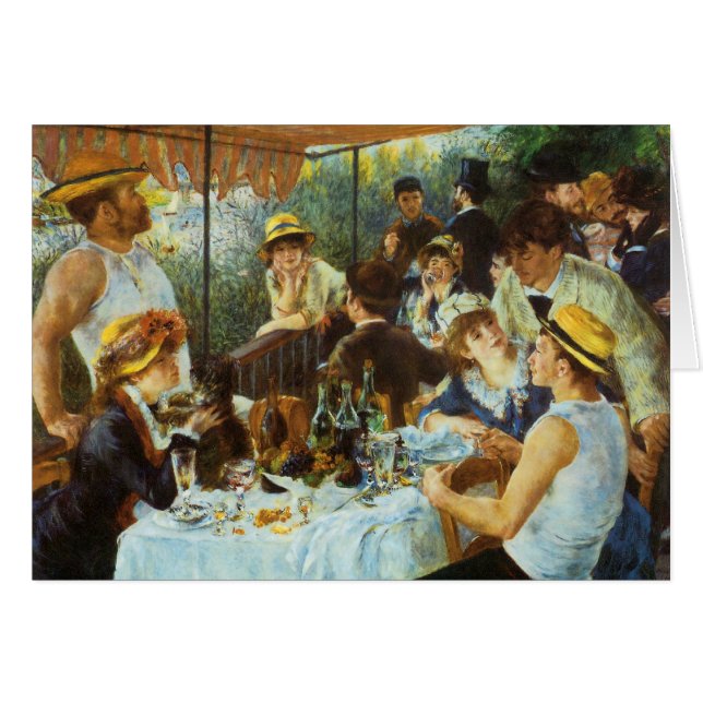Pierre Renoir citerar "Boating Party" Hälsningskort (Framsidan Horizontal)