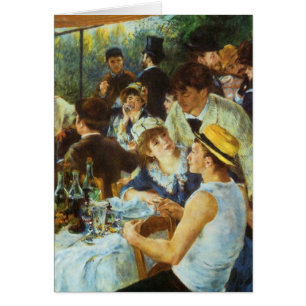 Pierre Renoir citerar "Boating Party" Hälsningskort