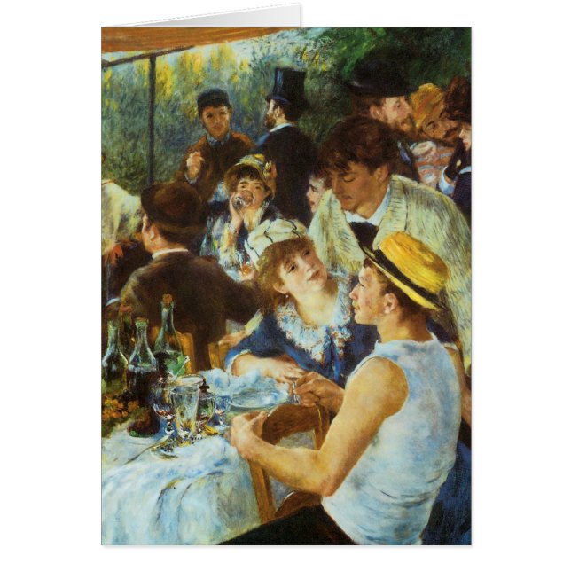 Pierre Renoir citerar "Boating Party" Hälsningskort (Framsidan)