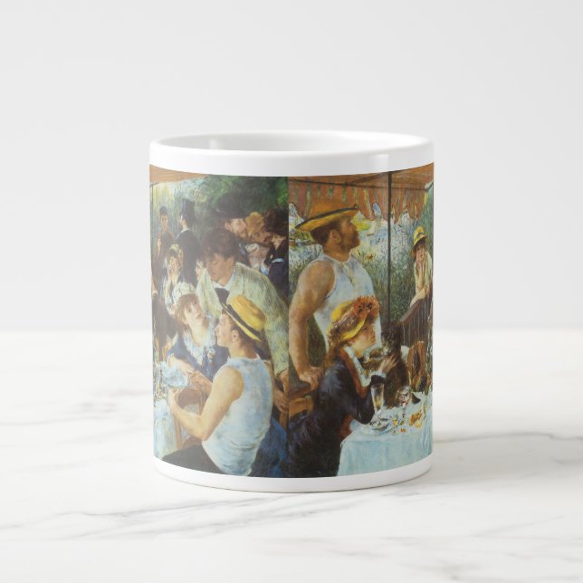 Pierre Renoir citerar "Boating Party" Jumbo Mugg (Framsidan)