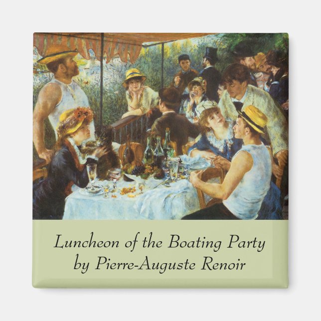 Pierre Renoir citerar "Boating Party" Magnet (Framsidan)