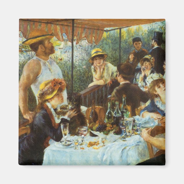 Pierre Renoir citerar "Boating Party" Magnet (Framsidan)