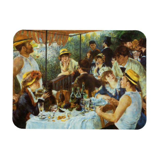 Pierre Renoir citerar "Boating Party" Magnet (Horisontell)