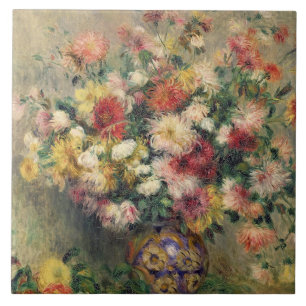 Pierre Renoir en Dahlias Kakelplatta