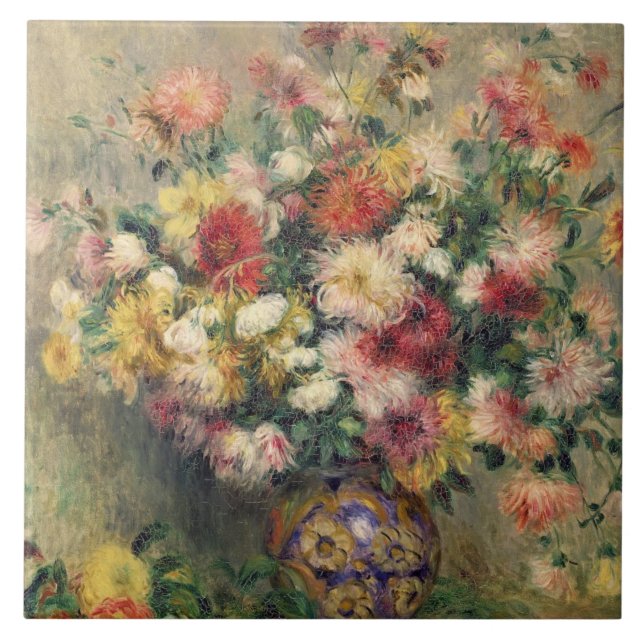 Pierre Renoir en | Dahlias Kakelplatta (Framsidan)