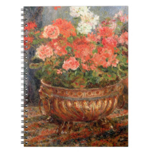 Pierre Renoir en pelargoner i en Anteckningsbok