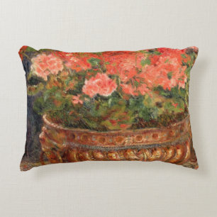 Pierre Renoir en   pelargoner i en Prydnadskudde