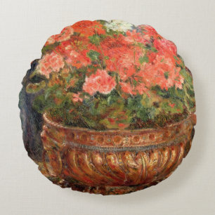 Pierre Renoir en pelargoner i en Rund Kudde