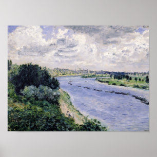 Pierre Renoir en   pråmar på Seinen Poster