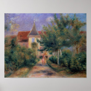 Pierre Renoir en Renoirs hus på Essoyes Poster