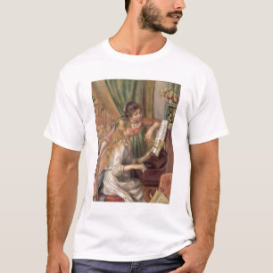 Pierre Renoir en ung flicka på pianot T-shirt