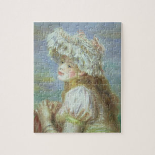 Pierre Renoir en ung kvinna i en snörehatt Pussel