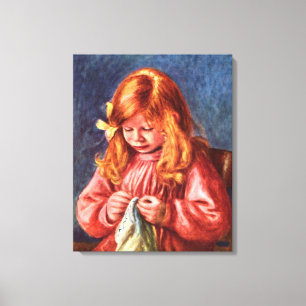 Pierre Renoir - Jean Renoir sömnad Canvastryck