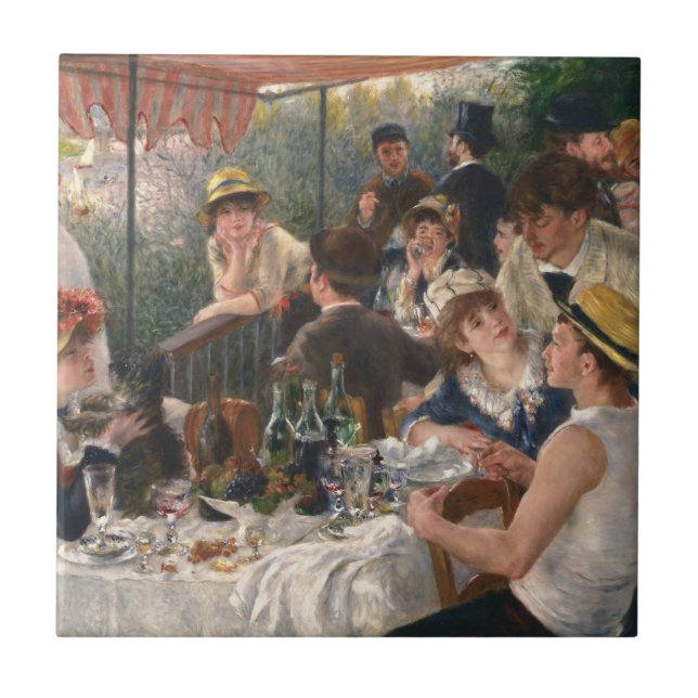 PIERRE RENOIR - Luncheon av roddpartyet 1881 Kakelplatta (Framsidan)