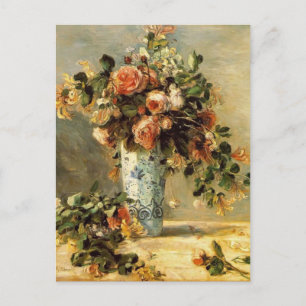 Pierre Renoir-Rosor och Jasmine i Delft Vas Vykort