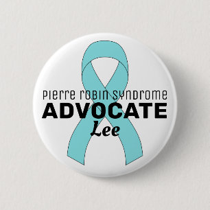 Pierre Robin Syndrome Advocate Ribbon White Button Knapp
