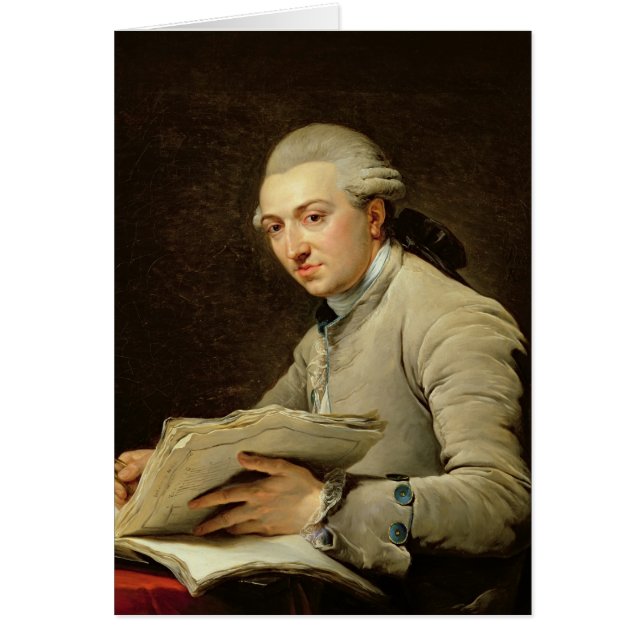 Pierre Rousseau 1774 Hälsningskort (Framsidan)