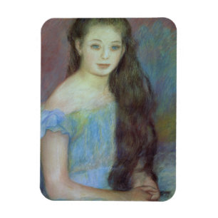 Pierre som en Renoir ung flicka med blått synar Magnet