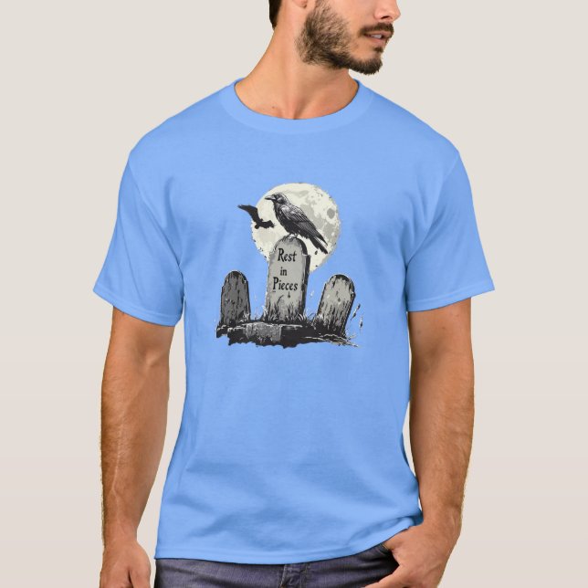 Pierre Tombale et Corbeau, Design Gothique T Shirt (Framsida)