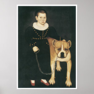 Pierrepont Lacey Edward och hans hund, vapen, 1832 Poster