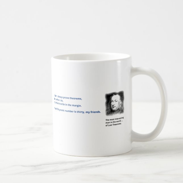 Pierres de Fermat sist theorem Kaffemugg (Höger)