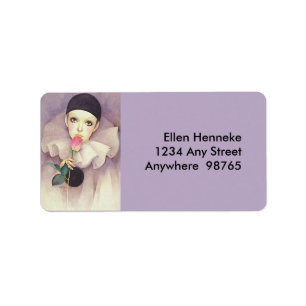 Pierrot 1980 s adressetikett