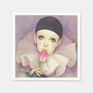 Pierrot 1980 s Cocktail Napkin Pappersservett