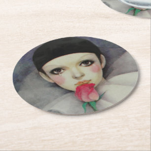 Pierrot 1980 s underlägg papper rund