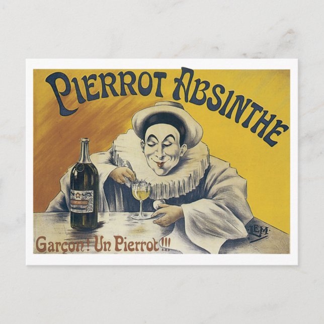 Pierrot Absinthe Vykort (Framsida)