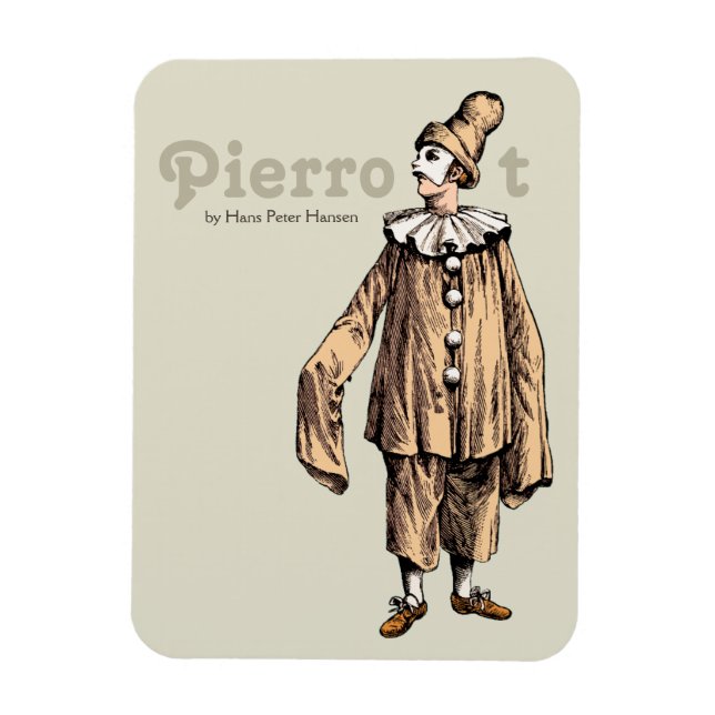 Pierrot av Hans Peter Hansen CC0176 Magnet (Vertikal)