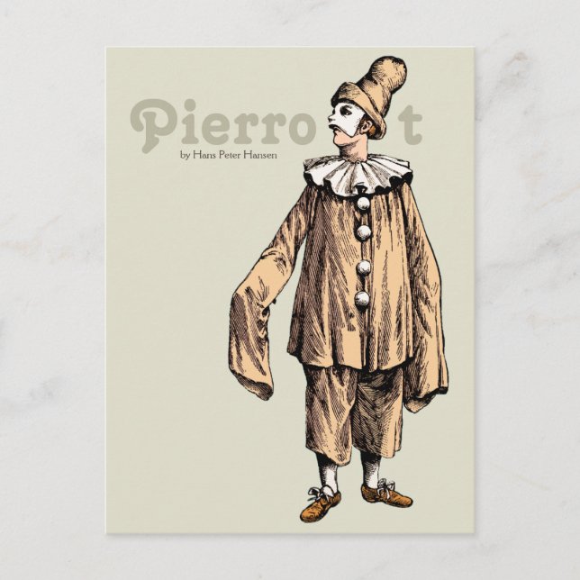 Pierrot av Hans Peter Hansen CC0733 Postcard Vykort (Framsida)