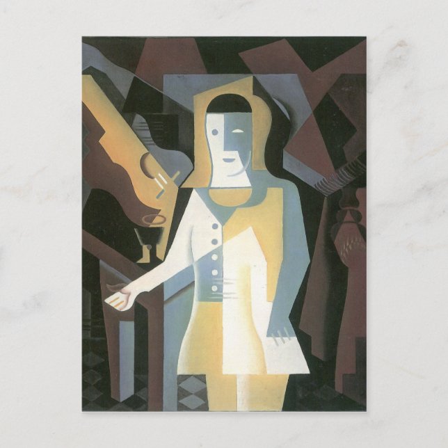 Pierrot av Juan Gris Vykort (Framsida)