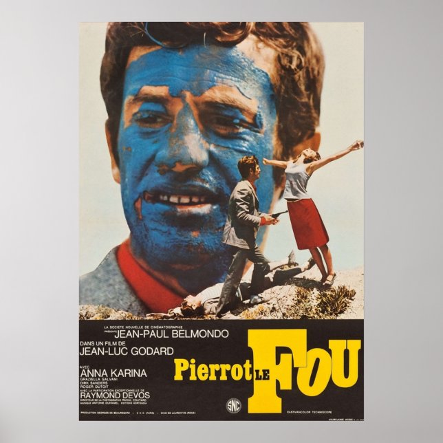 Pierrot Le Fou Poster (Framsidan)