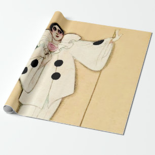 Pierrot med rosa ros av Sophia Chiostri Presentpapper