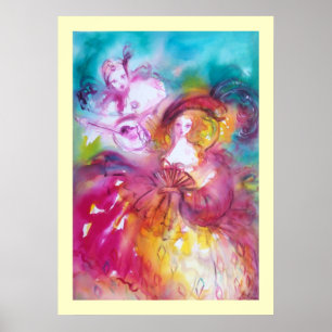 Pierrot och Arlecchina Poster
