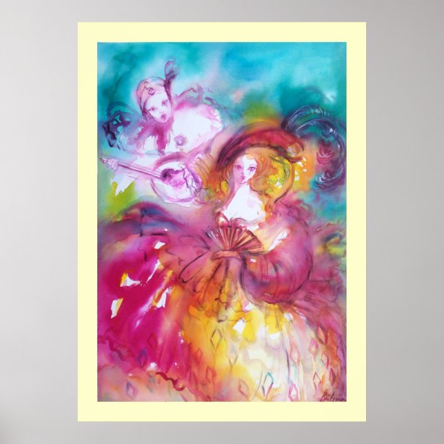 Pierrot och Arlecchina Poster (Framsidan)