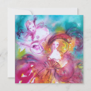 PIERROT OCH ARLECCHINA Venetian Carnival Meddelande