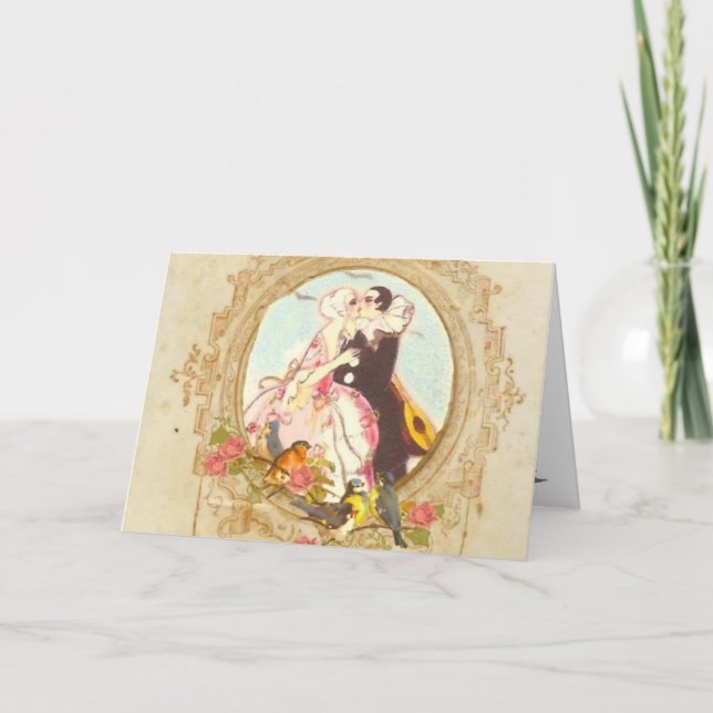 Pierrot och Columbine Kort (Framsida)