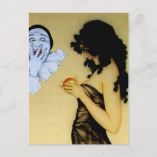 “Pierrot och Frestelse” av Raphael Kirchner Vykort