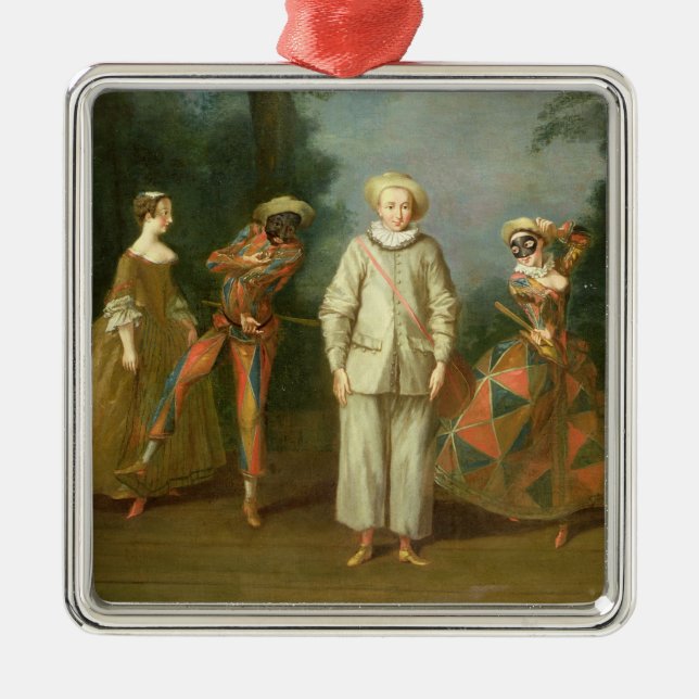 Pierrot och Harlequin Julgransprydnad Metall (Framsidan)