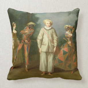 Pierrot och Harlequin Kudde