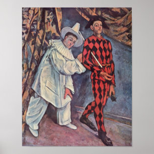 Pierrot och Harlequin Poster