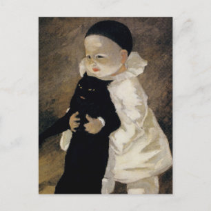 “Pierrot och katten” av Theophile Steinlen Vykort