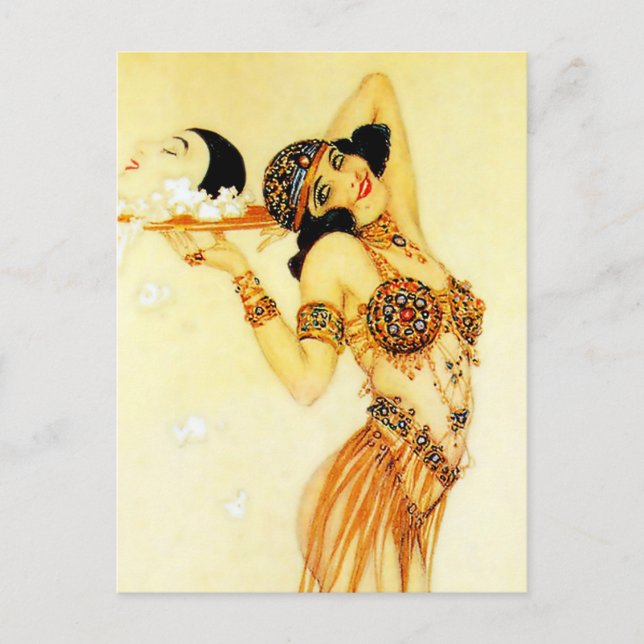 “Pierrot och Salome” av Raphael Kirchner Vykort (Framsida)