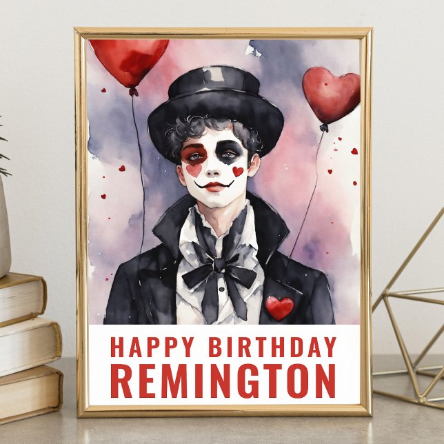 Pierrot svart och vitt poster (Skapare uppladdad)