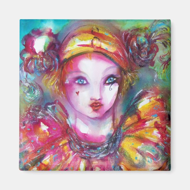 PIERROT/Venetian Masqueramasker Magnet (Framsidan)