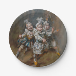 Pierrots - Round Papper Tallrikar