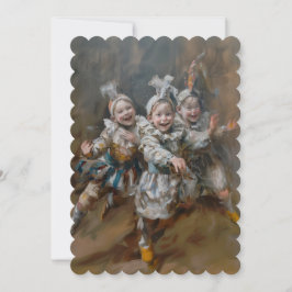 Pierrotter - Platt Invitationsstorlek: 12,7 cm x 1 Inbjudningar