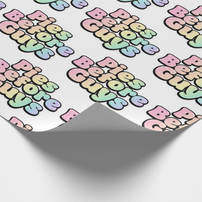 Pies Before Guys Wrapping Paper Presentpapper (Hörn)